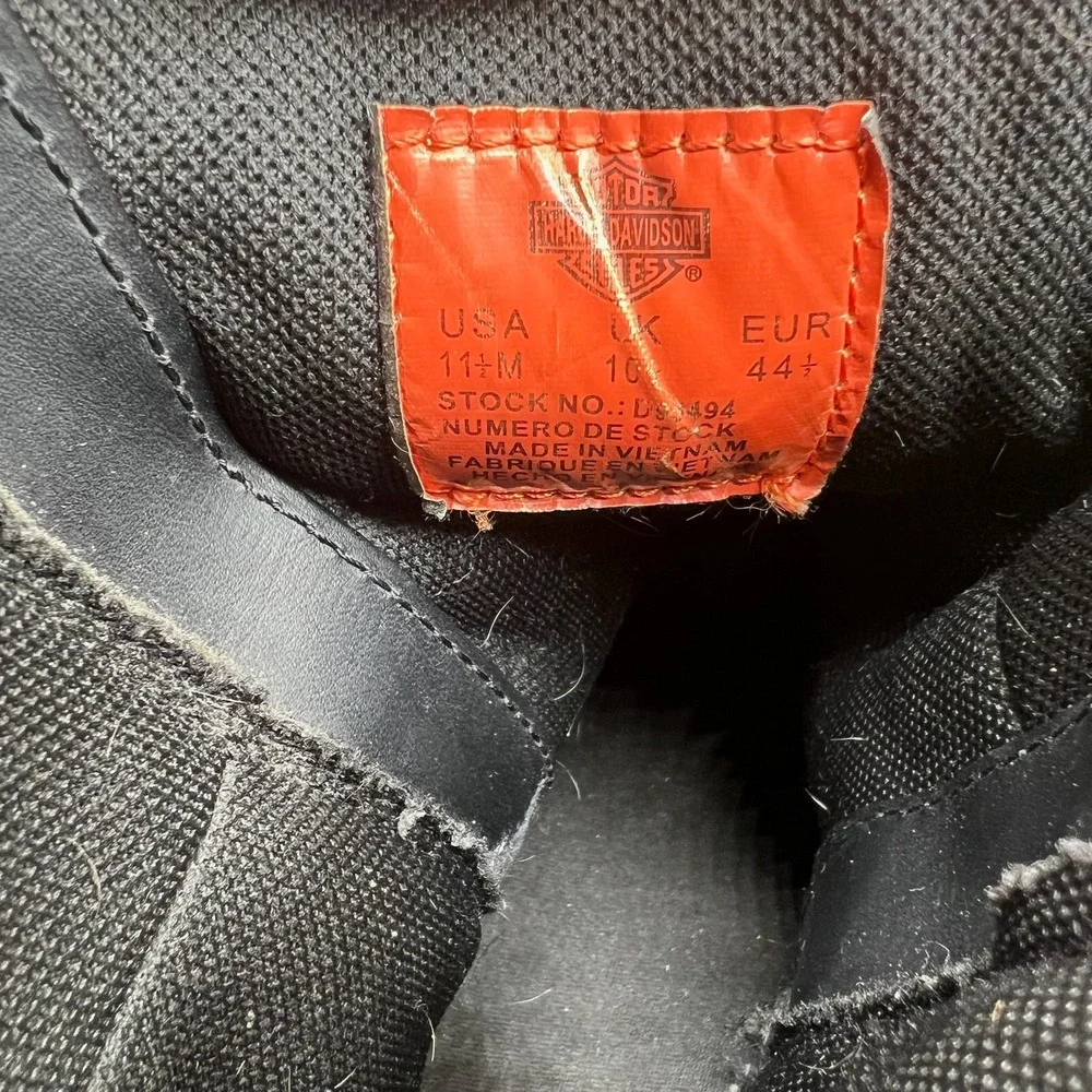 Harley Davidson Cromwell Harness Boots Men's Size 11.5 Black Moto Riding D93494